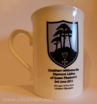 Chobham Diamond Jubilee mugs